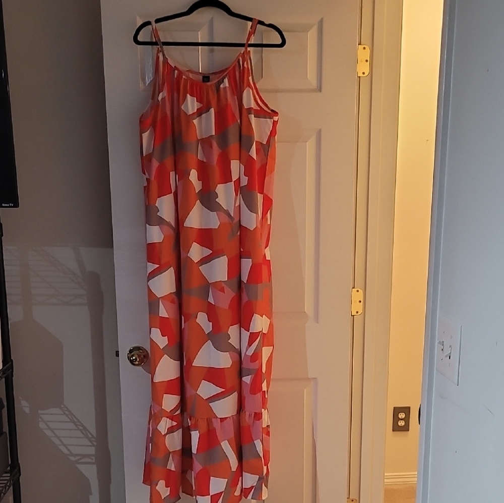 SHEIN Colorful Geometric Maxi Dress